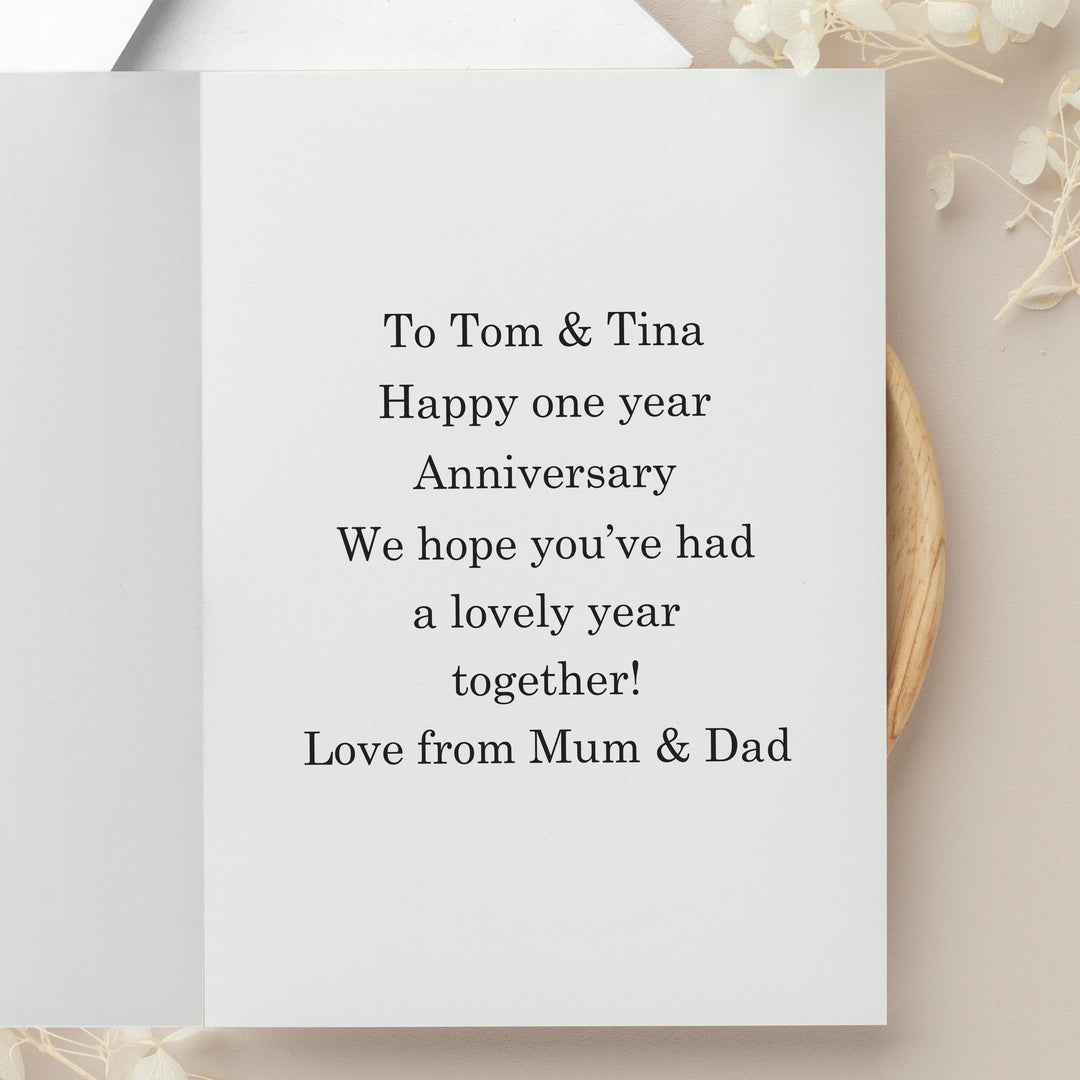 Personalised Photo Upload Card - Serif Font – alternative view