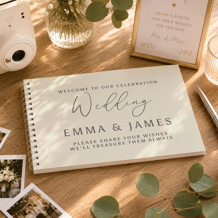Personalised Natural Guest Book, The Personal Shop, personalised gifts