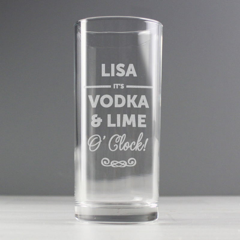 Personalised Its...OClock Hi Ball Glass