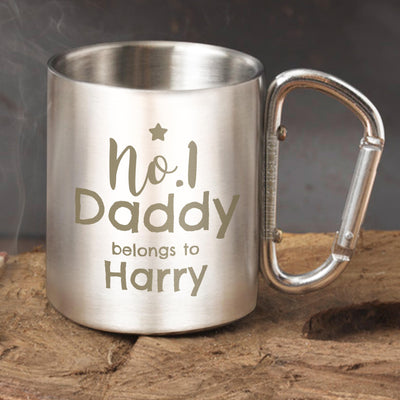 Personalised No.1 Daddy Stainless Steel Mug