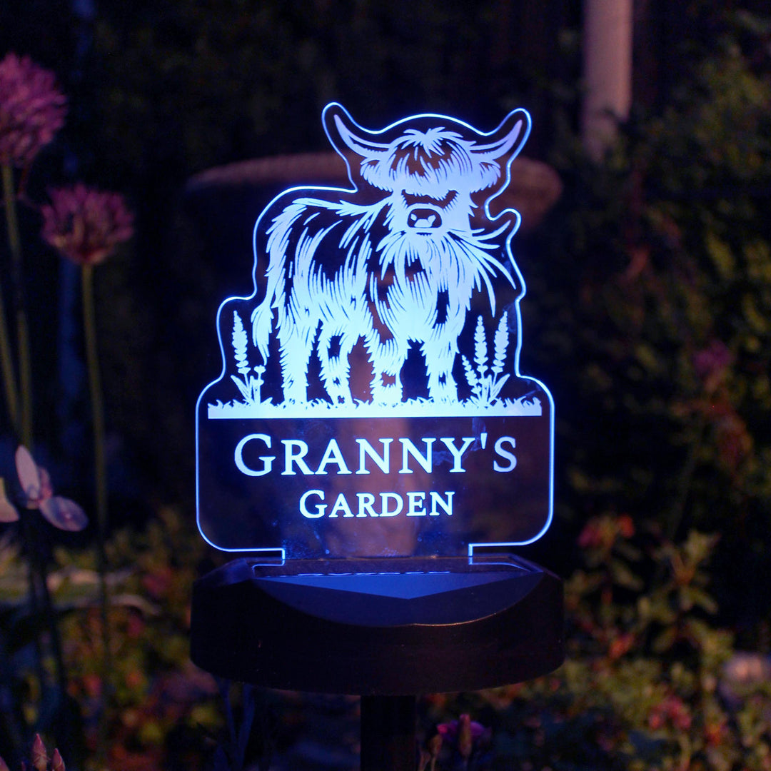 Personalised Highland Garden Solar Light – alternative view