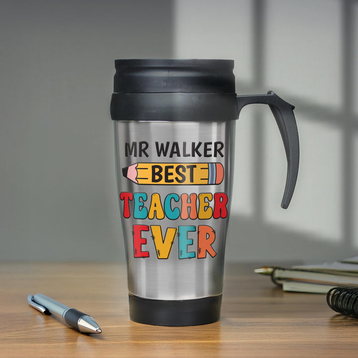 Personalised Best Teacher Thermal Mug, The Personal Shop, personalised gifts