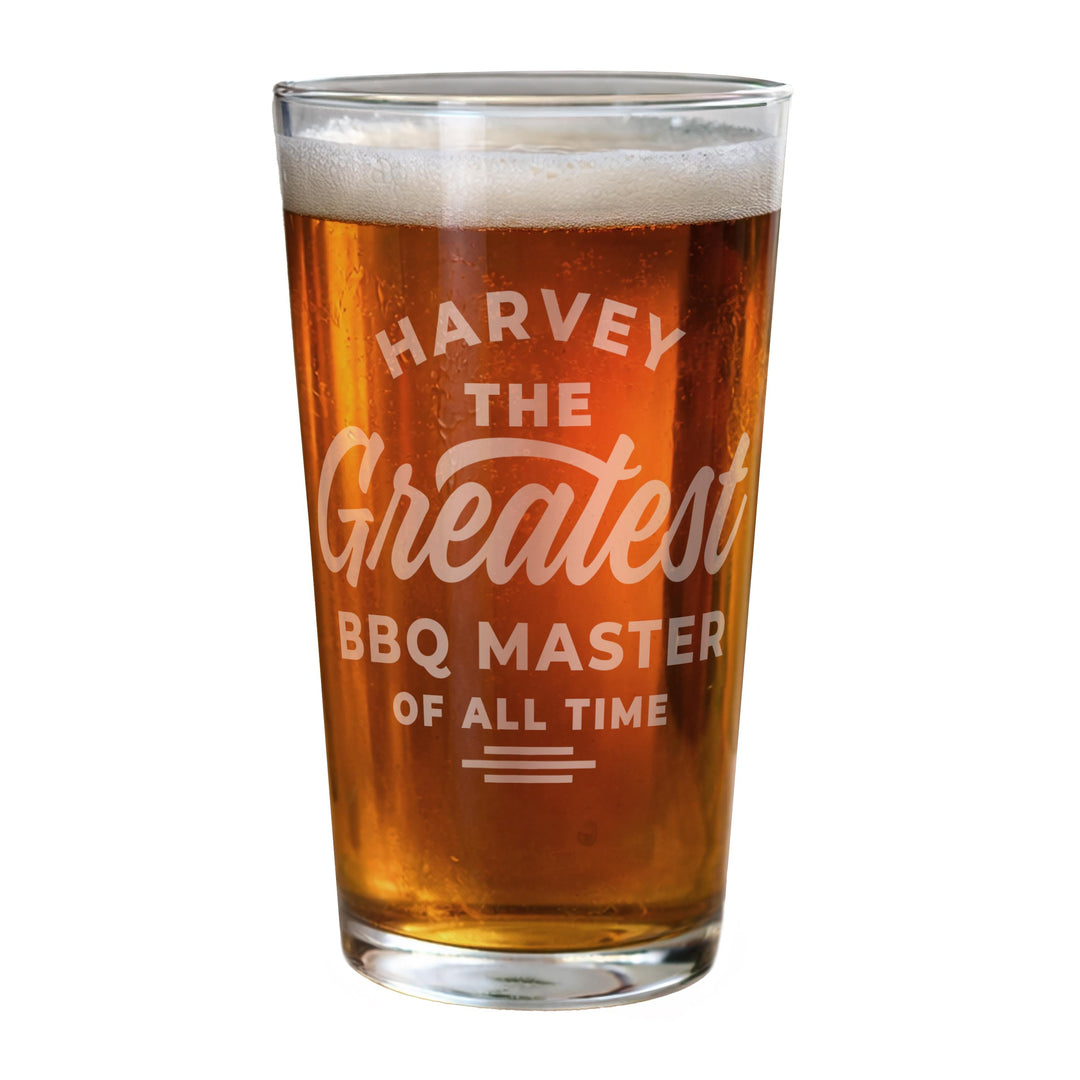Personalised Greatest Sport Pint Glass, The Personal Shop, personalised gifts