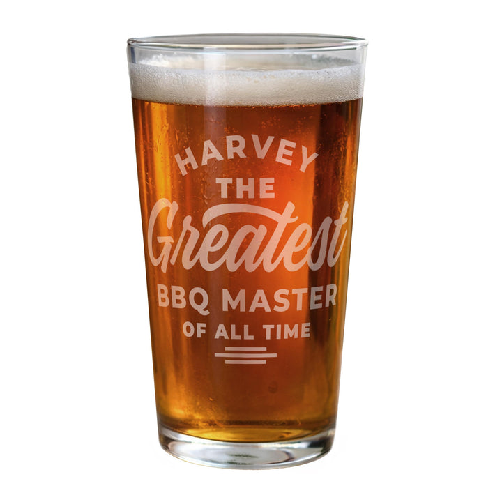 Personalised Greatest Sport Pint Glass, The Personal Shop, personalised gifts