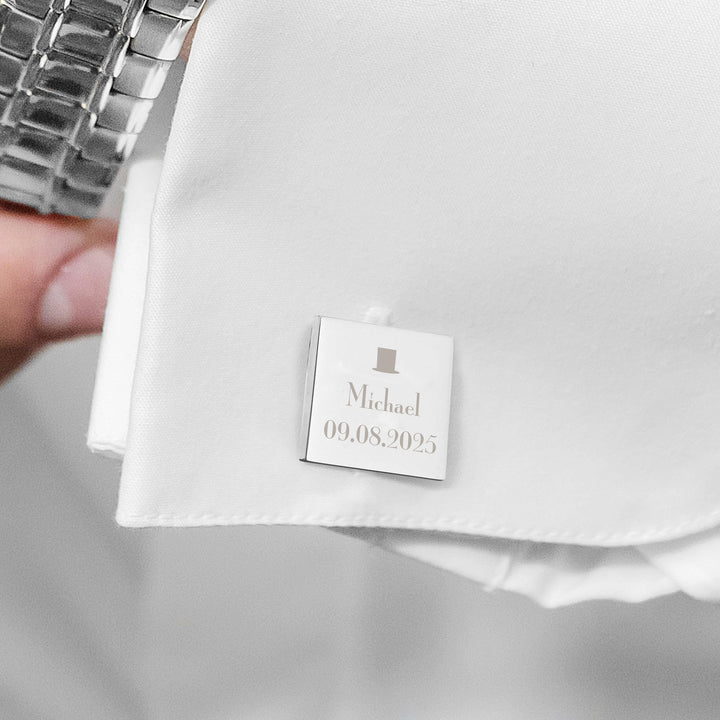 Personalised Groomsman Cufflinks – alternative view