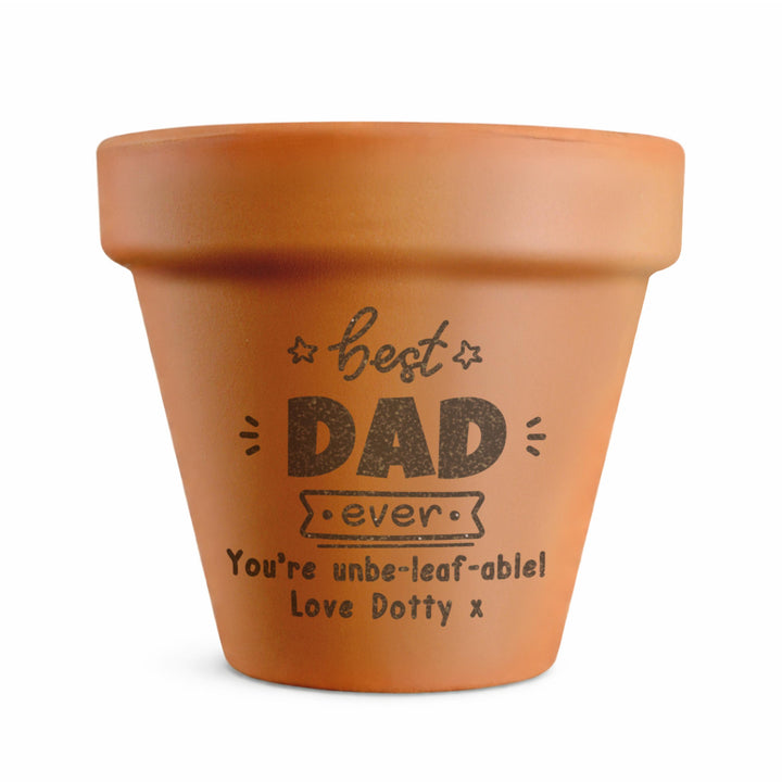 Personalised Best Ever Terracotta Plant Pot, The Personal Shop, personalised gifts