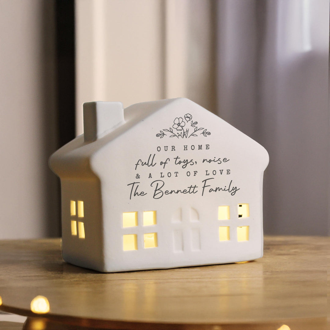 Personalised Floral LED House – alternative view