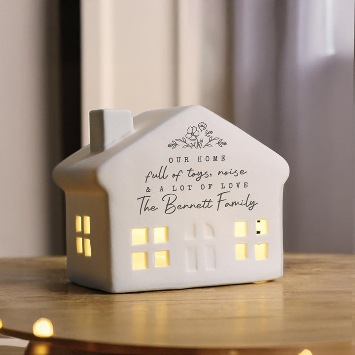 Personalised Floral LED House – alternative view