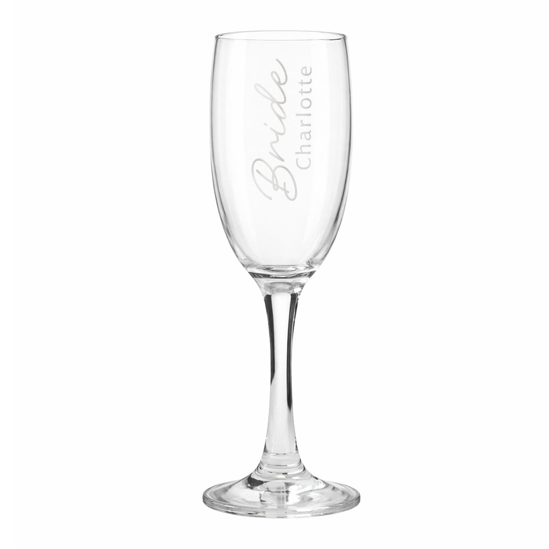 Personalised Bride Elegant Flute Glass, The Personal Shop, personalised gifts
