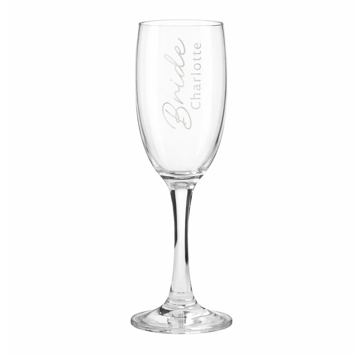 Personalised Bride Elegant Flute Glass, The Personal Shop, personalised gifts