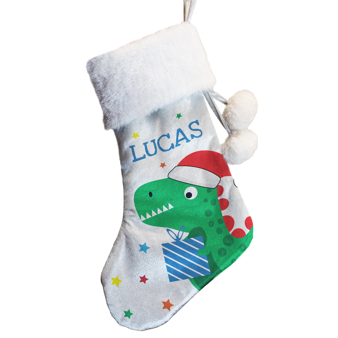 Personalised Dinosaur Christmas Stocking – alternative view