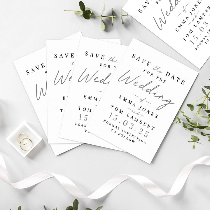 Personalised Set of 36 Wedding Save the Dates – alternative view
