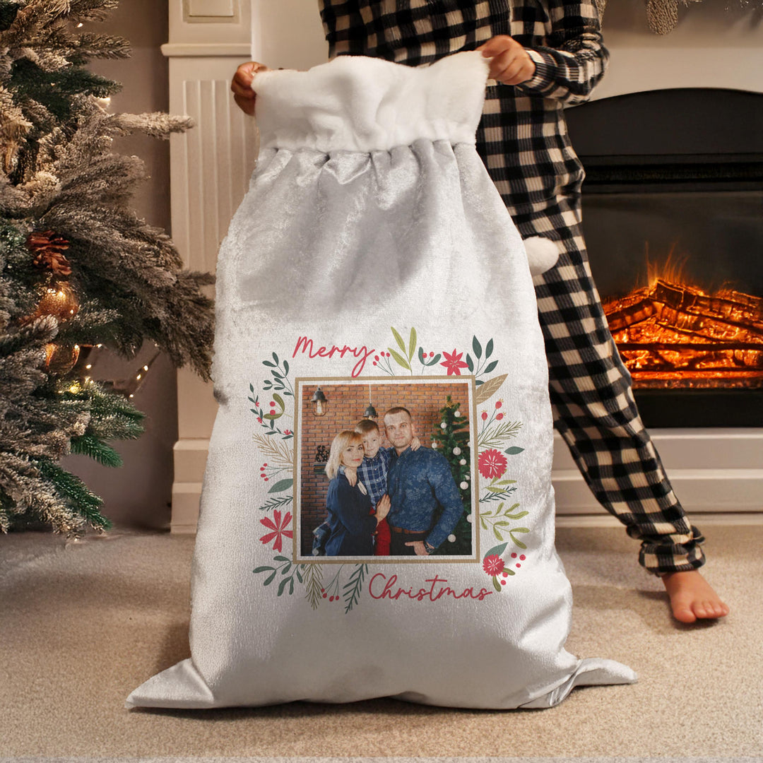 Personalised Photo Upload Christmas Sack – alternative view