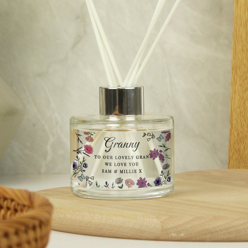 Personalised Wild Flowers Reed Diffuser