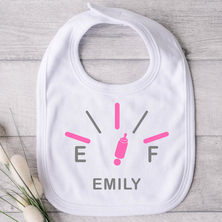 Personalised Empty / Full Baby Bib with Name