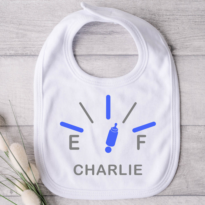 Personalised Empty / Full Baby Bib with Name