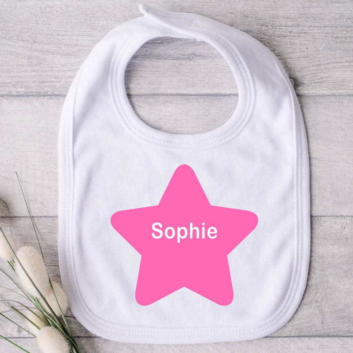 Personalised Star Baby Bib with Name
