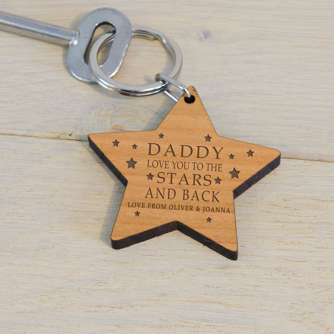 Personalised Love You to the Stars and Back Keyring
