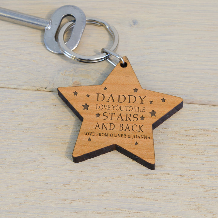 Personalised Love You to the Stars and Back Keyring
