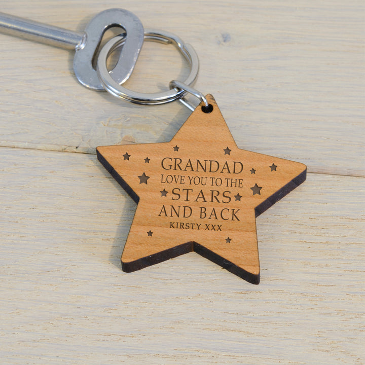 Personalised Love You to the Stars and Back Keyring