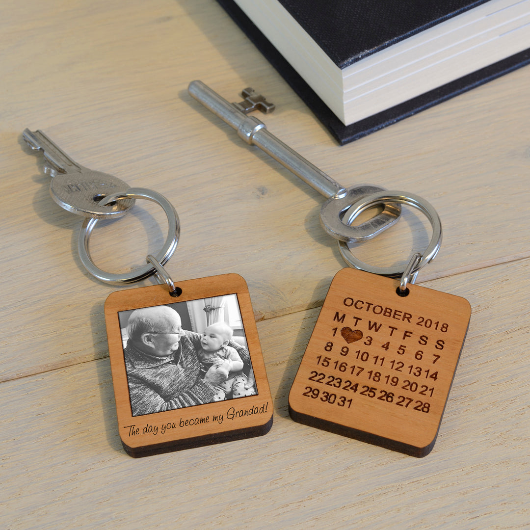 Personalised The Day You Became My Photo Keyring