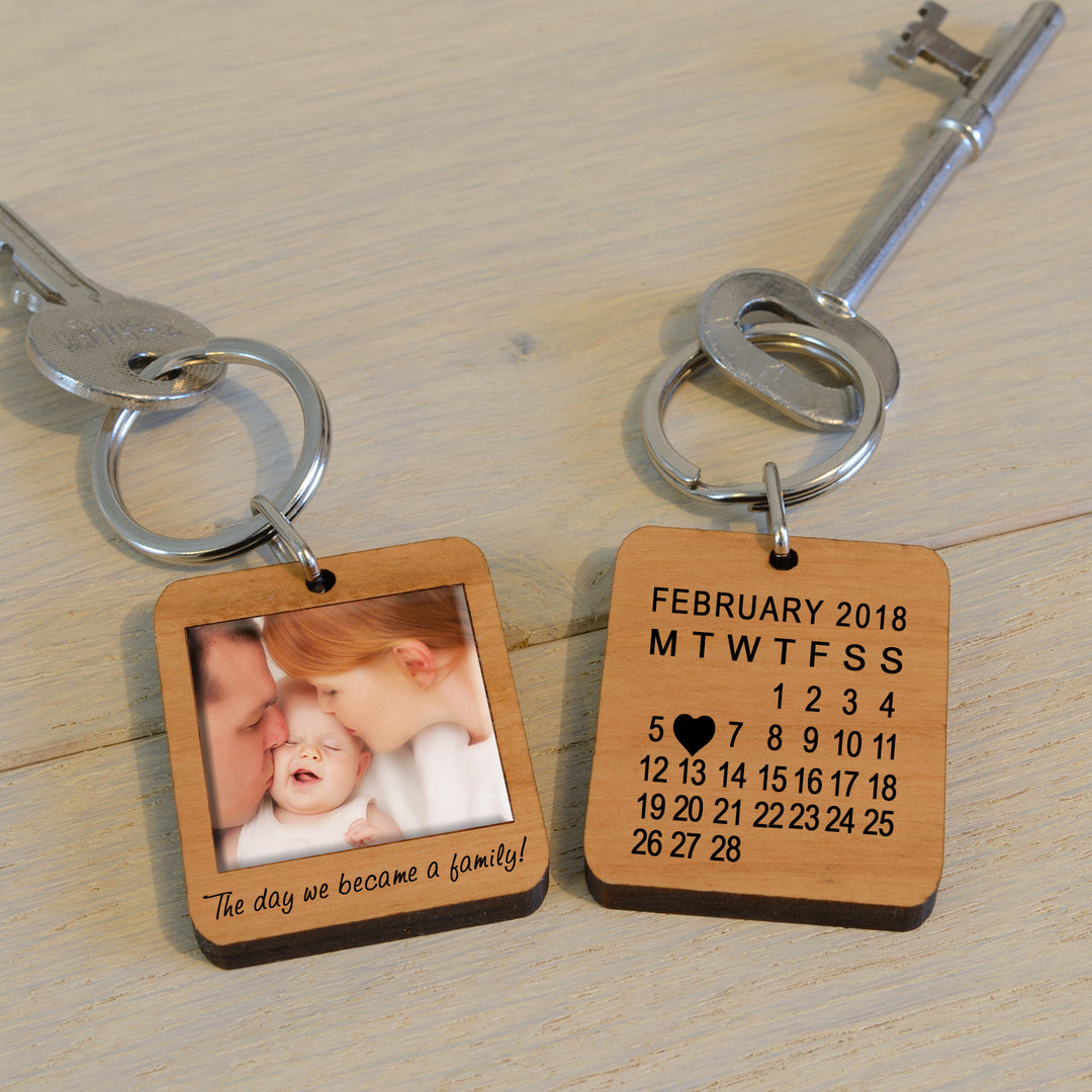 Personalised Family Photo Calendar Keyring