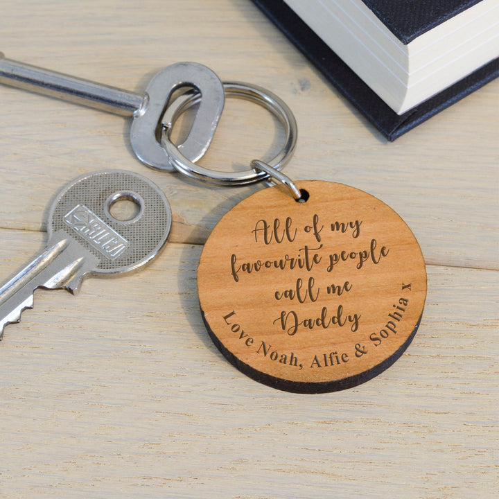 Personalised Favourite People Call Me Keyring