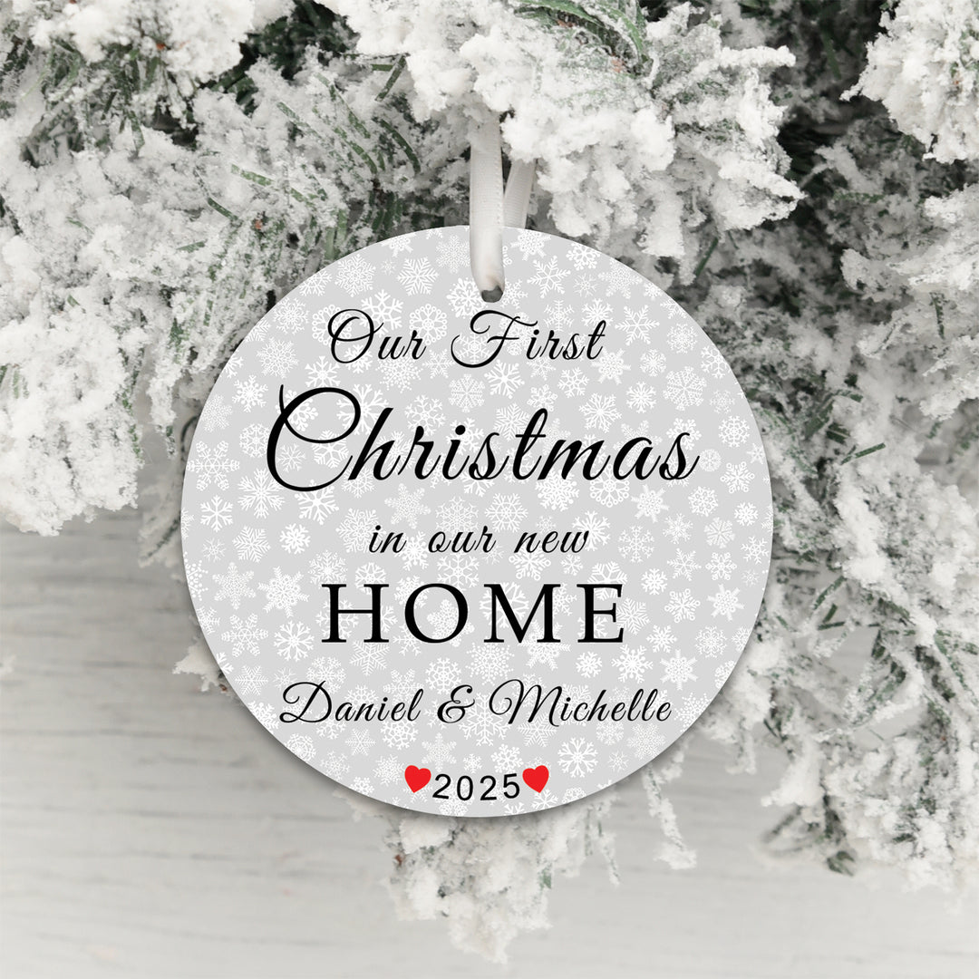 Personalised 1st Xmas New Home Acrylic Hanging Decoration