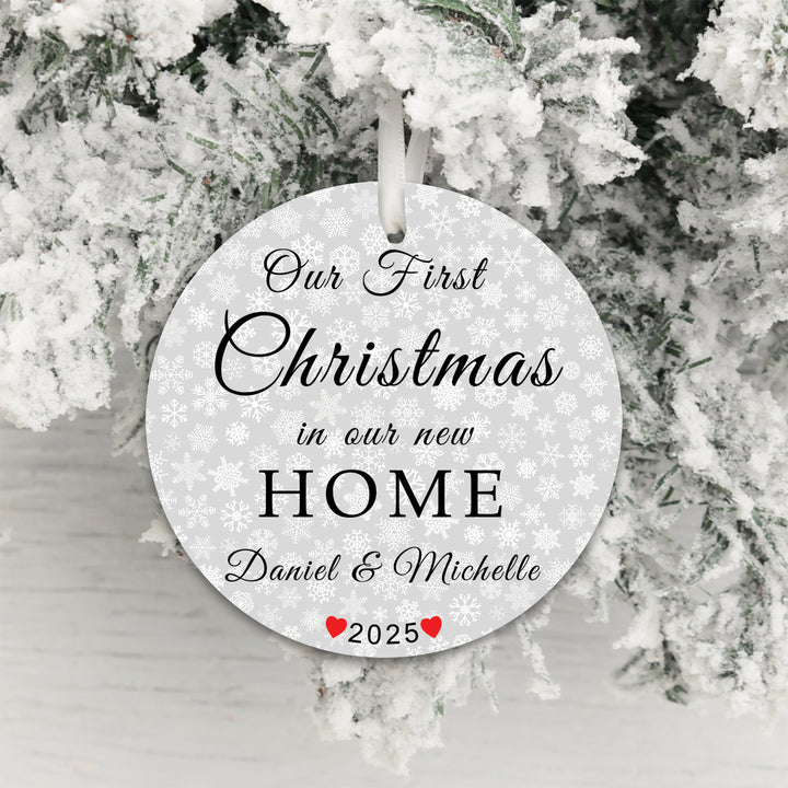 Personalised 1st Xmas New Home Acrylic Hanging Decoration