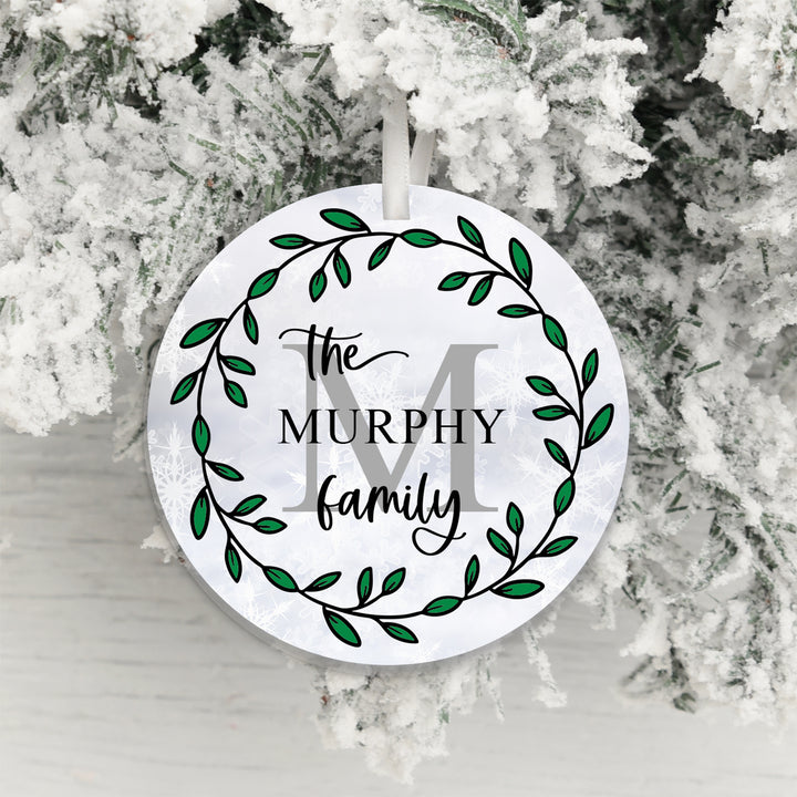 Personalised Surname &amp; Initial Christmas Decoration