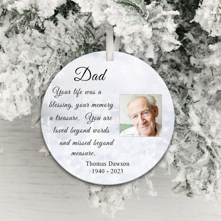 Personalised In Memory Photo Hanging Decoration