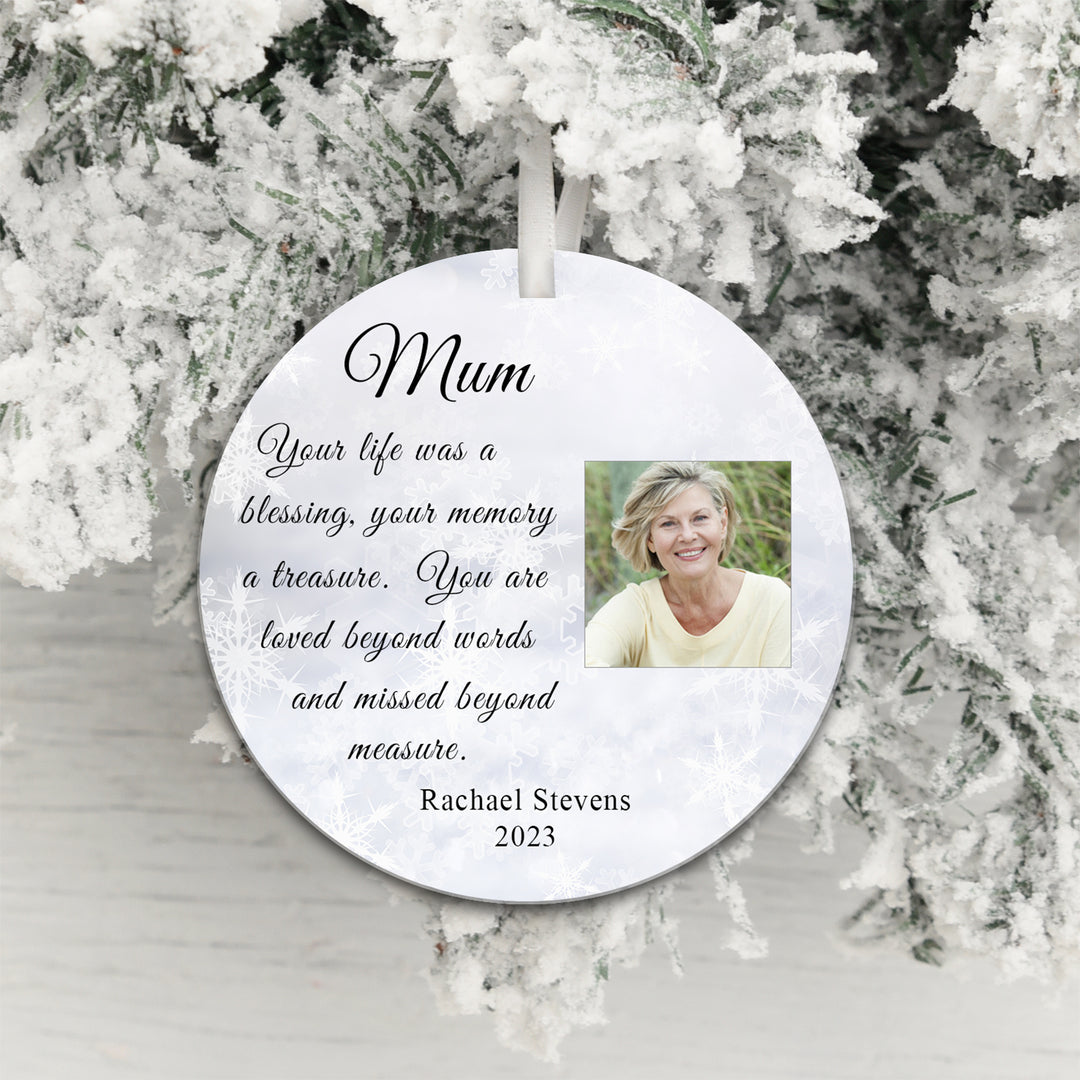 Personalised In Memory Photo Hanging Decoration