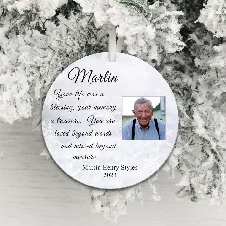 Personalised In Memory Photo Hanging Decoration