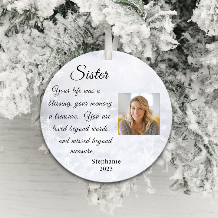 Personalised In Memory Photo Hanging Decoration