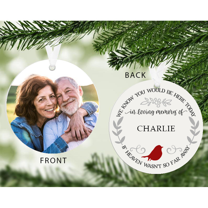 Personalised Here Today Photo Upload Hanging Decoration