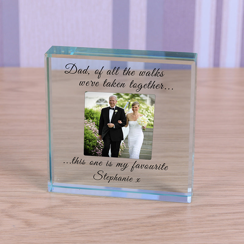 Personalised Of All the Walks Glass Token