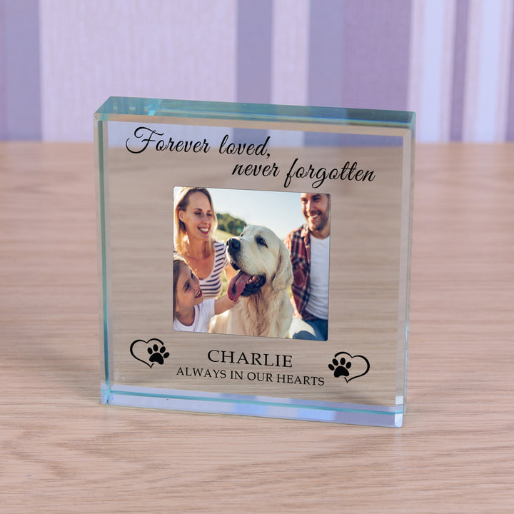 Personalised Pet Memory Glass Token with Photo