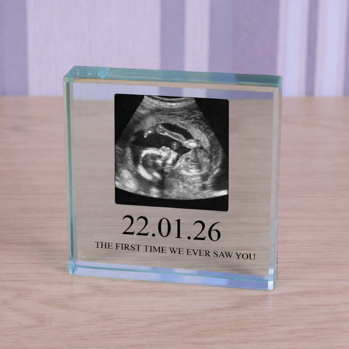 Personalised Glass Token with Photo, Date and Message