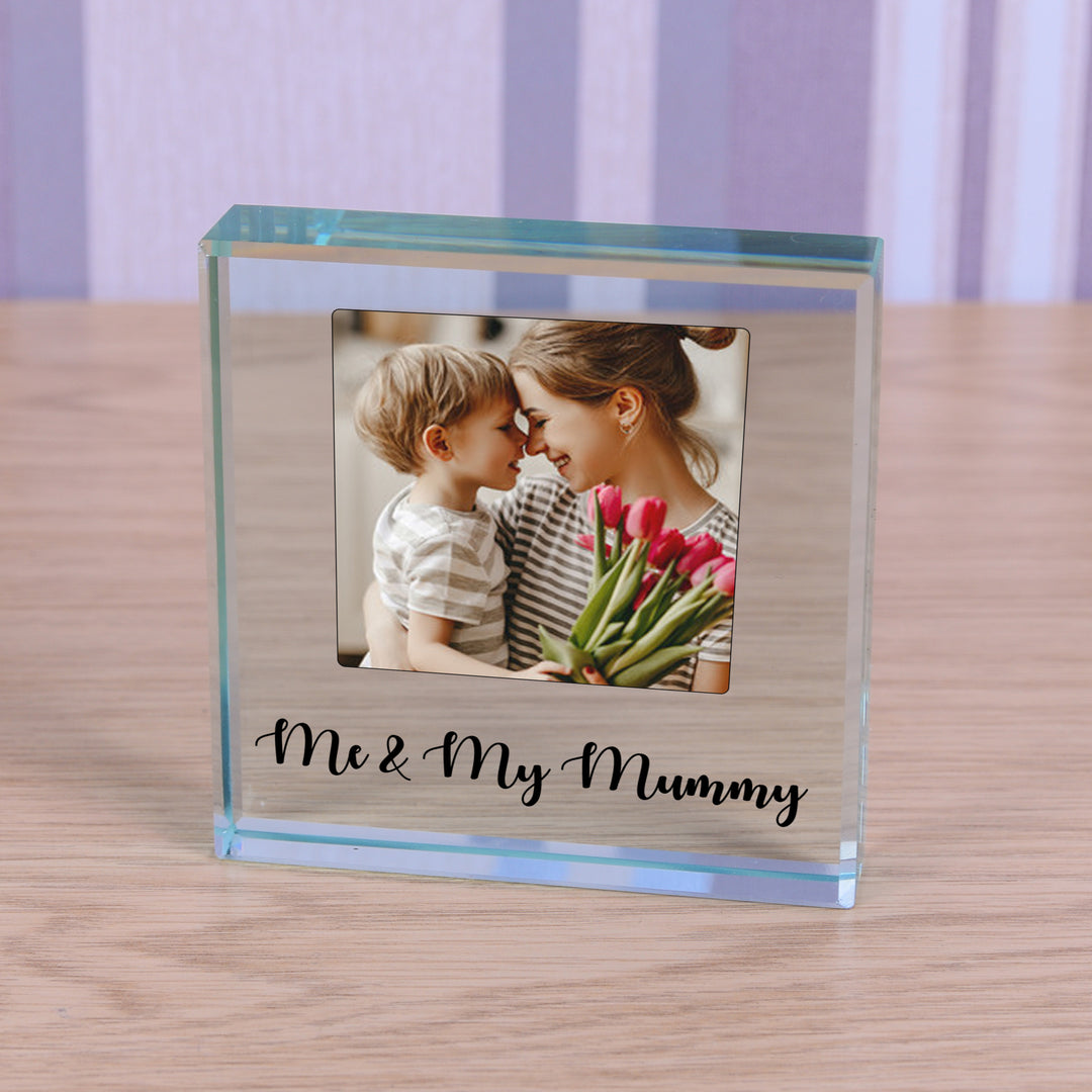 Personalised Me &amp; My Mummy Glass Token with Photo