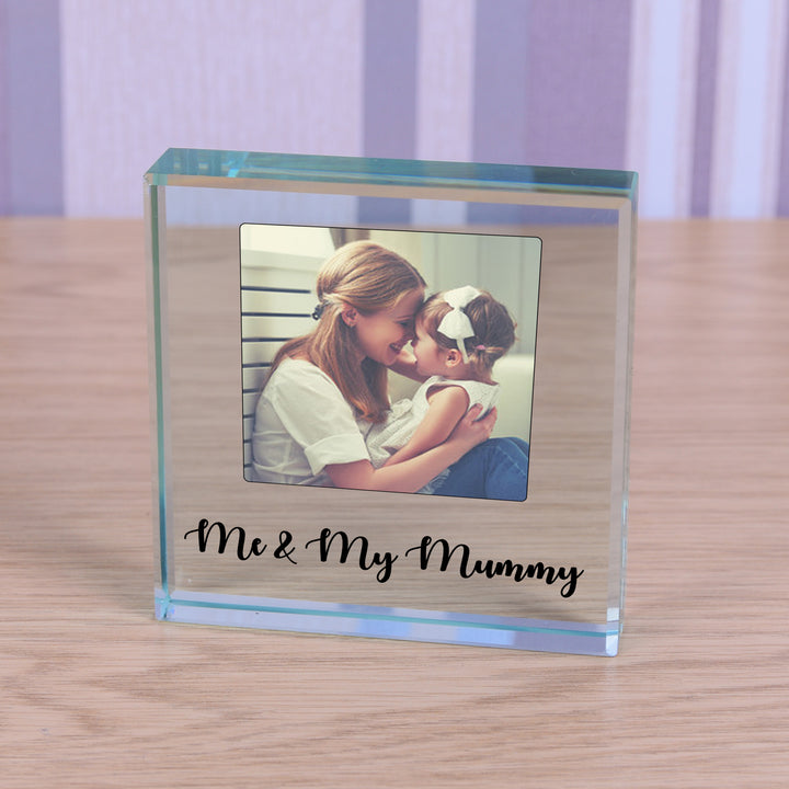 Personalised Me &amp; My Mummy Glass Token with Photo