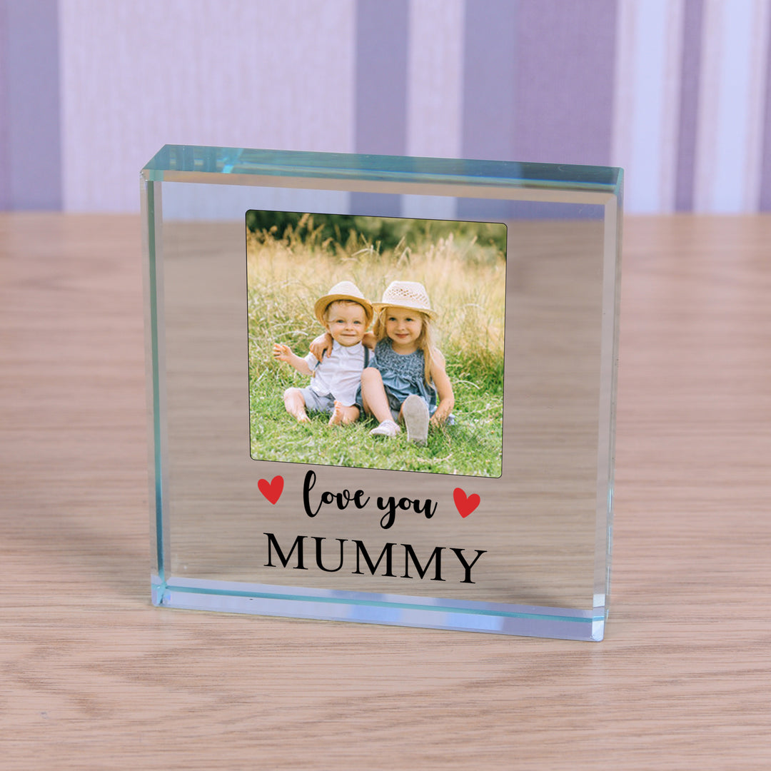 Personalised Love You Photo Glass Token