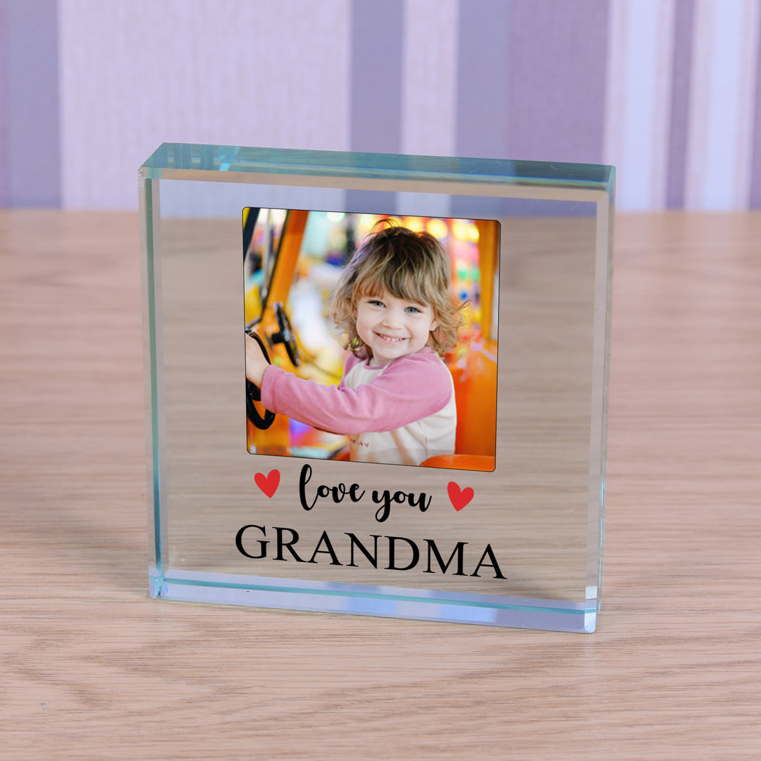 Personalised Love You Photo Glass Token