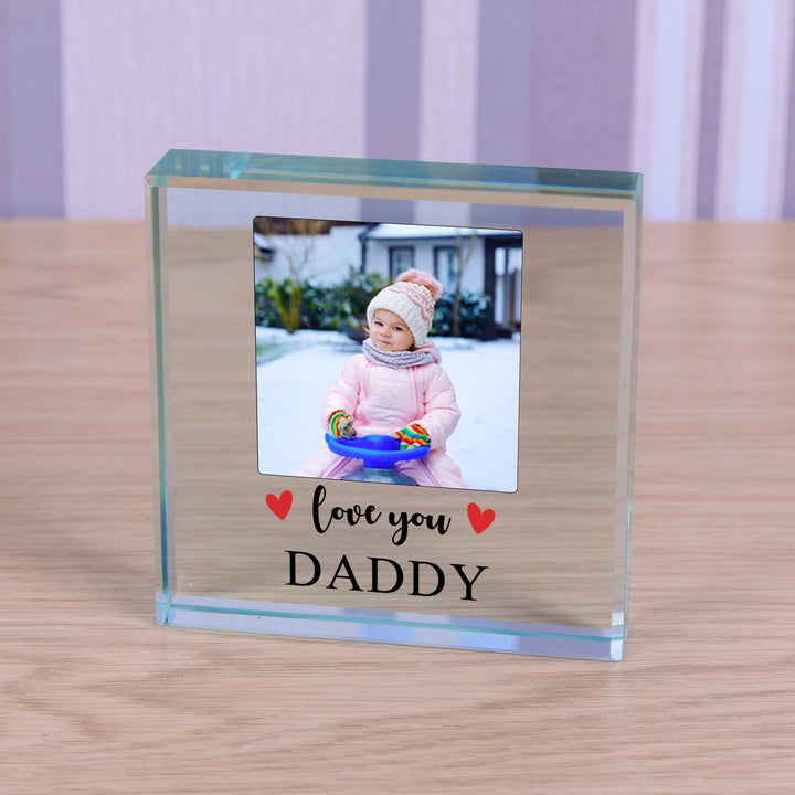 Personalised Love You Photo Glass Token