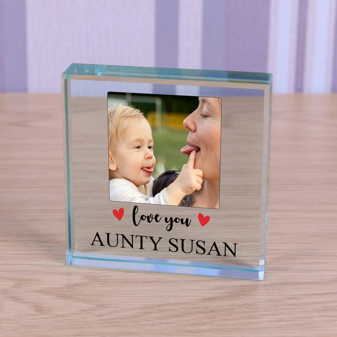 Personalised Love You Photo Glass Token