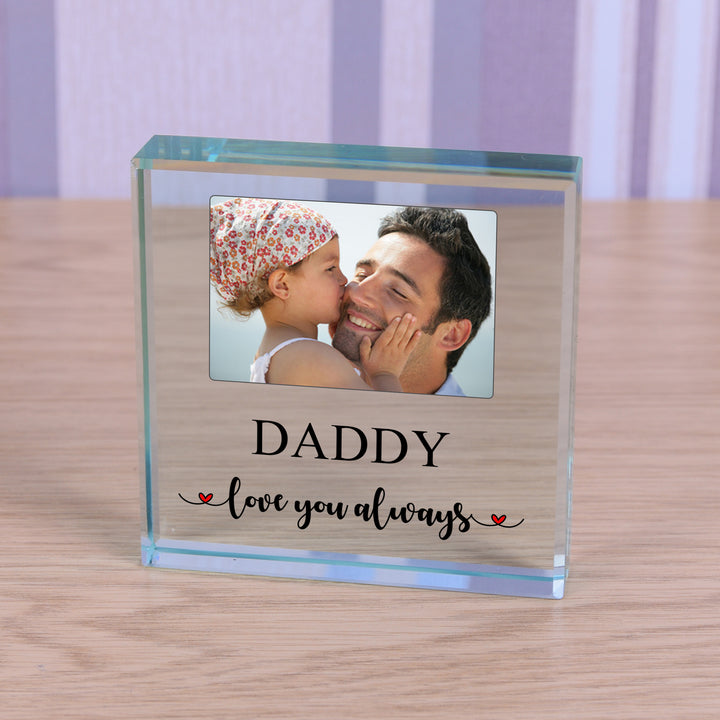 Personalised Love You Always Glass Token with Photo