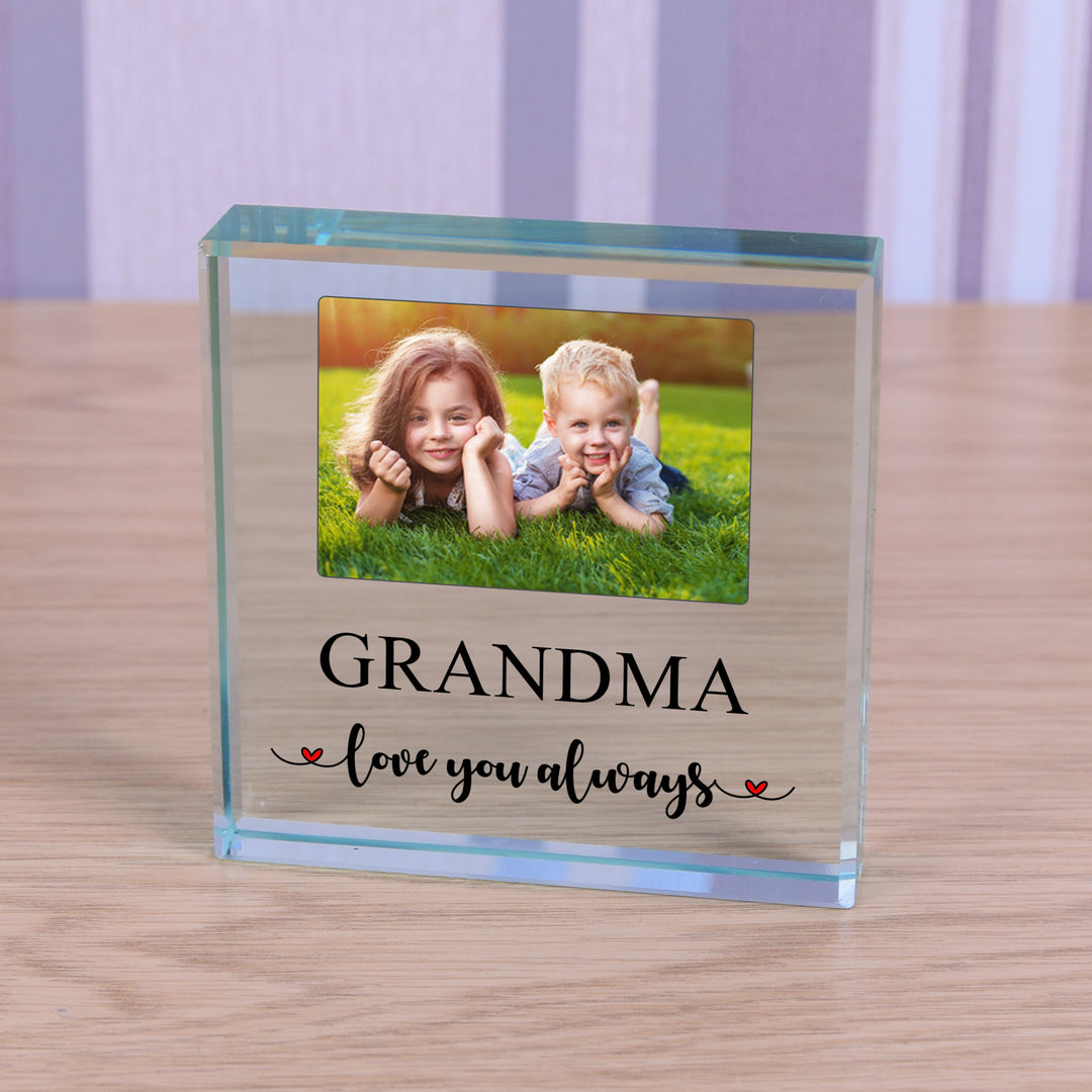Personalised Love You Always Glass Token with Photo