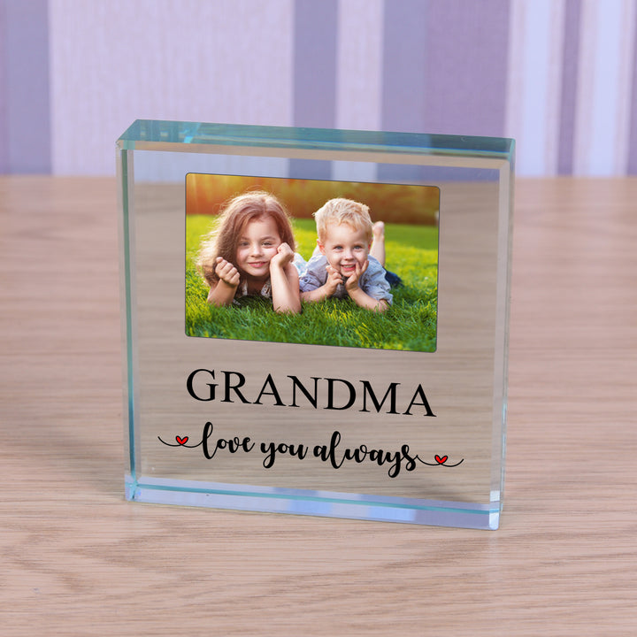 Personalised Love You Always Glass Token with Photo
