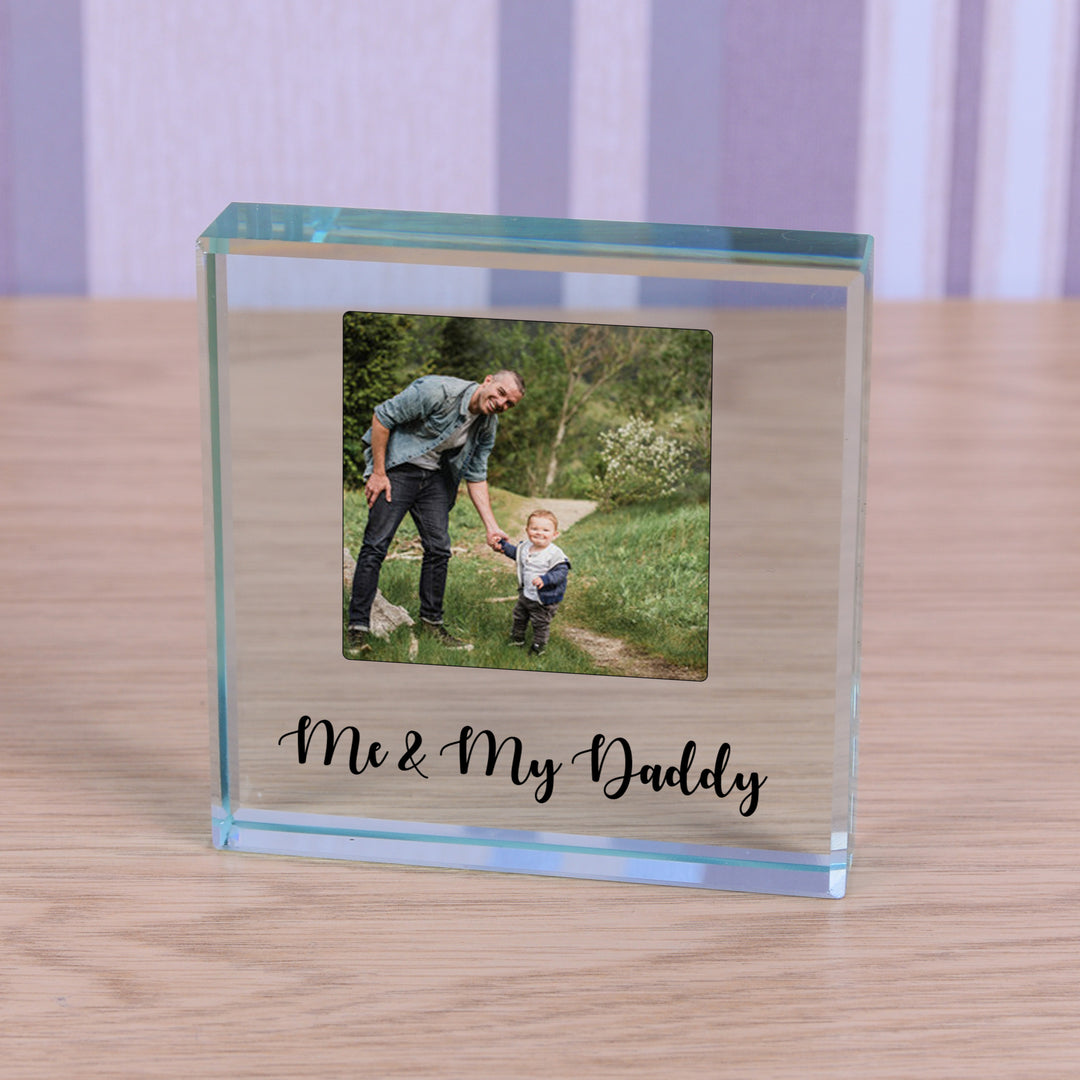 Personalised Photo Glass Token for Daddy