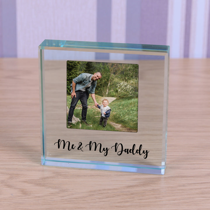 Personalised Photo Glass Token for Daddy