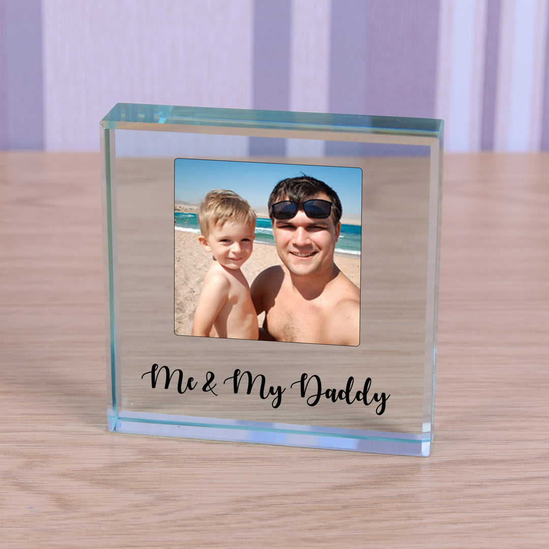 Personalised Photo Glass Token for Daddy